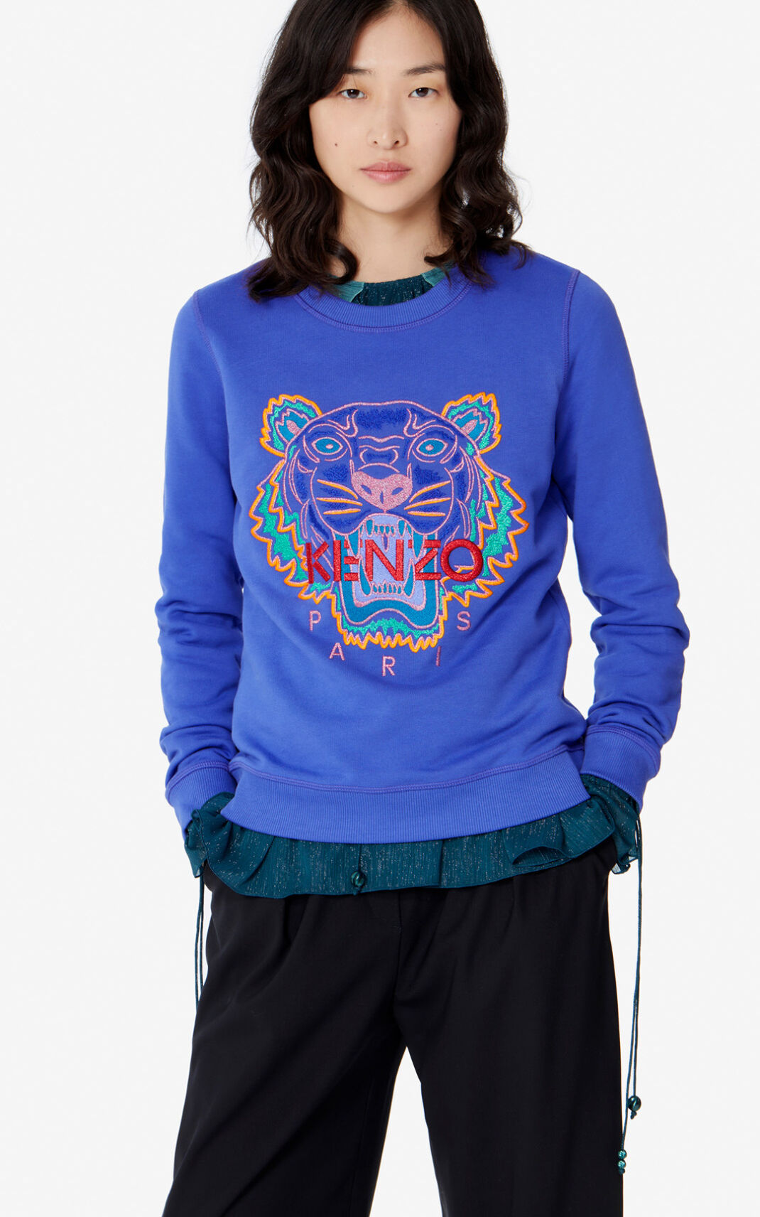 Sweatshirt Kenzo Tiger Feminino - Roxo | 874REYOVQ